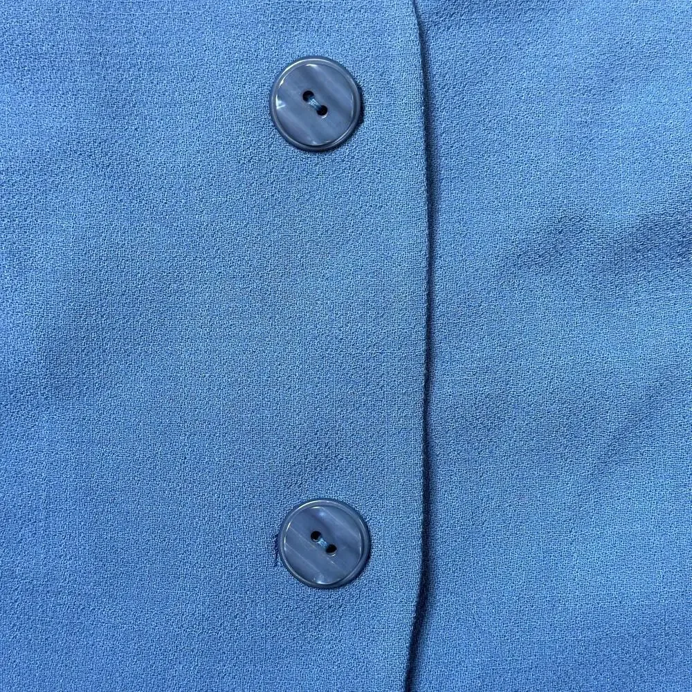 Vintage Bigio Collection Blue Wool Blazer Jacket Size 16 Classic Professional - Picture 5 of 5